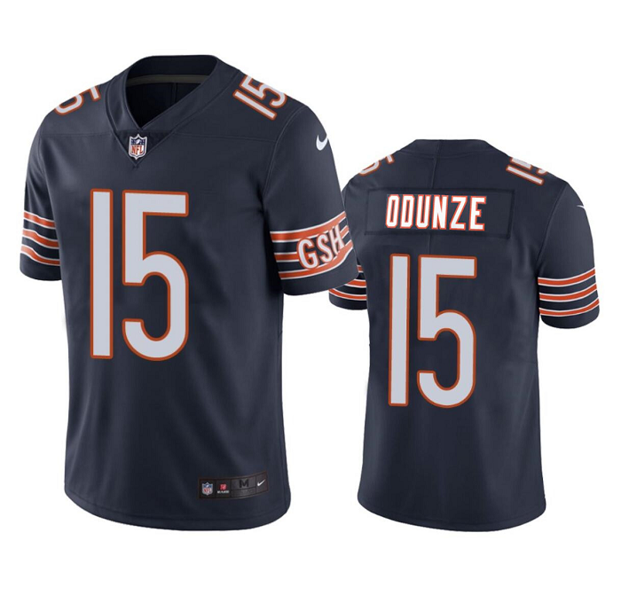 Youth Chicago Bears #15 Rome Odunze Navy 2024 Draft Vapor Stitched Football Jersey